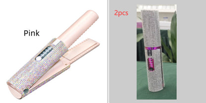 2-in-1 Hair Straightening Brush – Electric Straightener & Curler