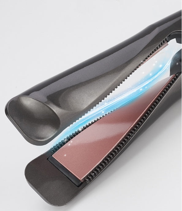 2-in-1 Hair Straightener & Curler – Wet/Dry Styling Comb