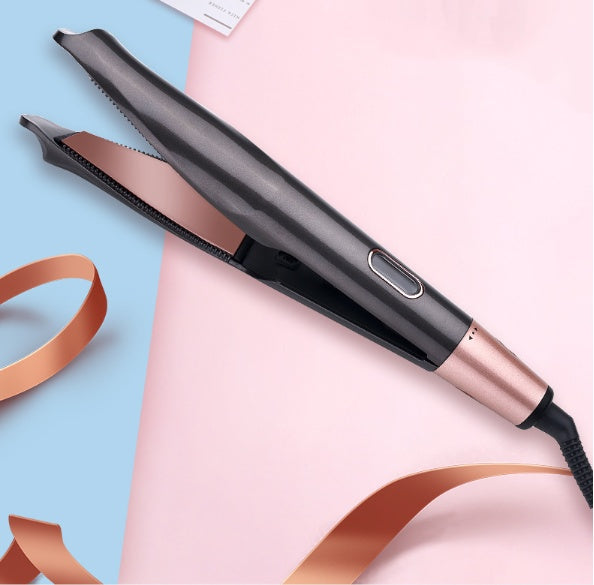 2-in-1 Hair Straightener & Curler – Wet/Dry Styling Comb