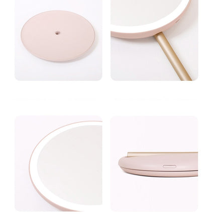 LED Folding Makeup Mirror – Portable & Adjustable Light