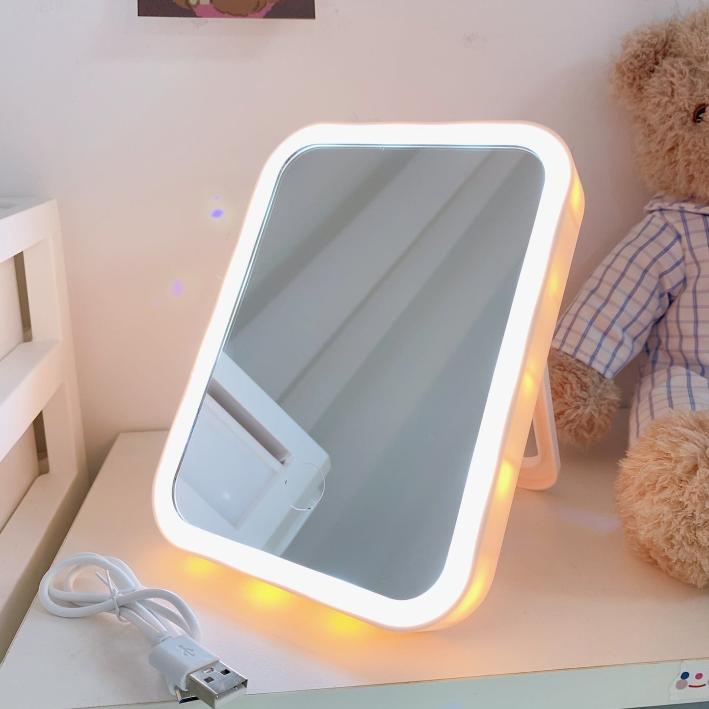 LED Vanity Mirror – Portable Desktop Makeup Mirror