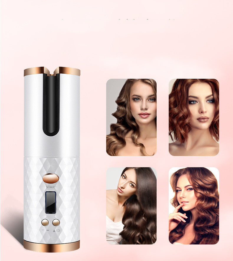 Rechargeable Automatic Hair Curler – Portable Ceramic Curling Iron