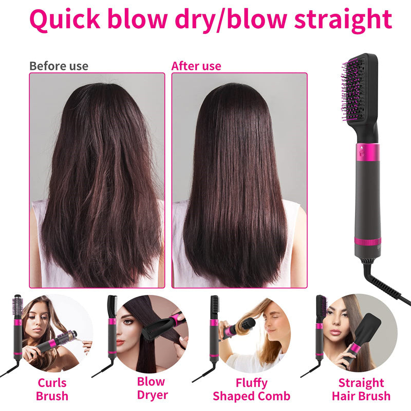 5-in-1 Hair Dryer & Styling Brush – Professional Salon Tool