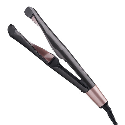 2-in-1 Hair Straightener & Curler – Wet/Dry Styling Comb