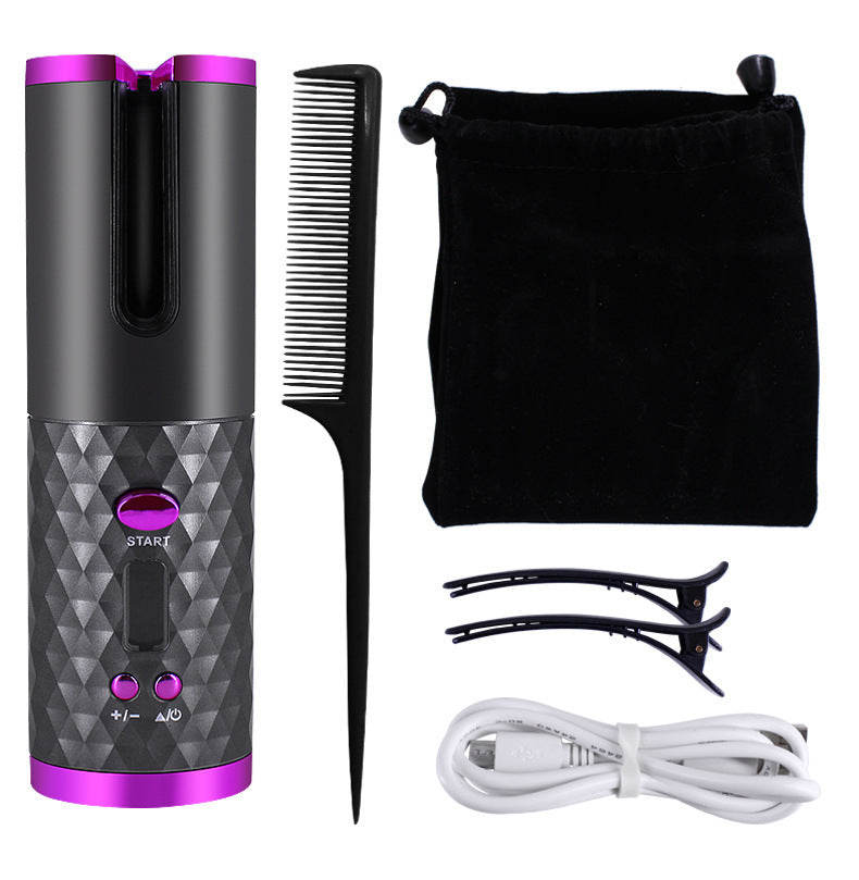 Rechargeable Automatic Hair Curler – Portable Ceramic Curling Iron