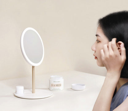 LED Folding Makeup Mirror – Portable & Adjustable Light