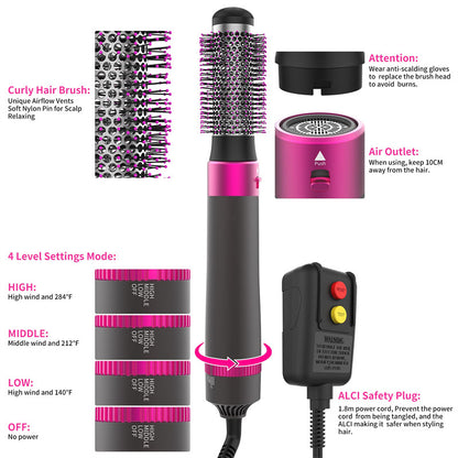 5-in-1 Hair Dryer & Styling Brush – Professional Salon Tool