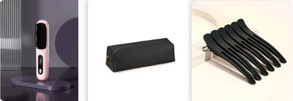 2-in-1 Wireless Hair Straightener Comb – Fast Heating & Portable