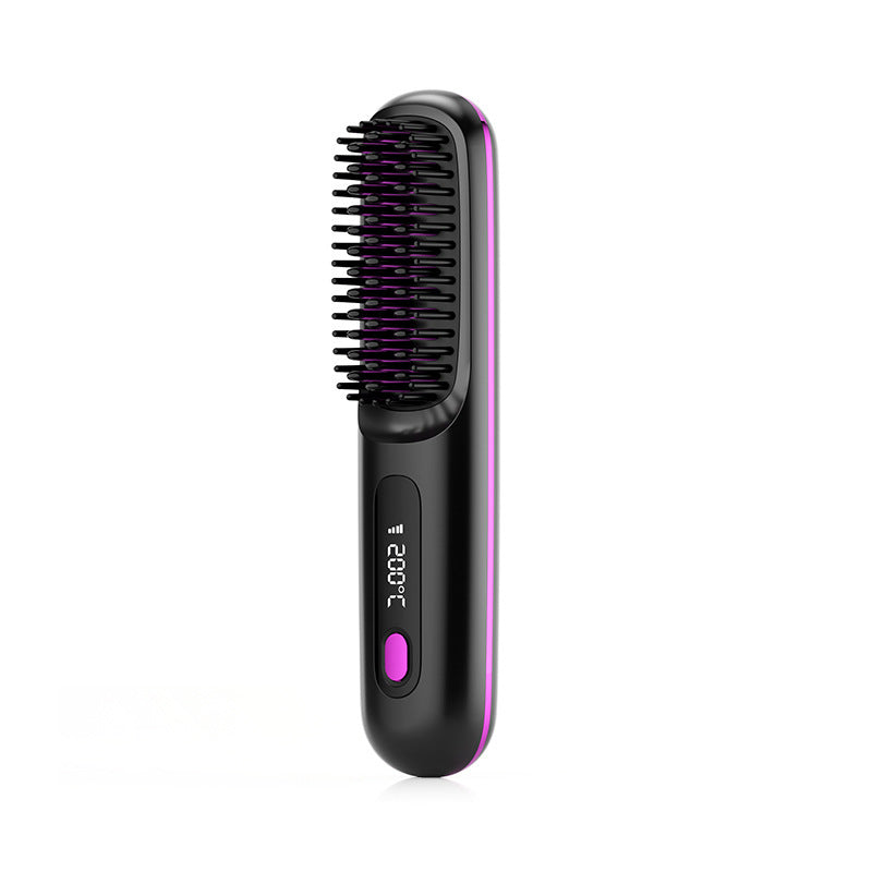 2-in-1 Wireless Hair Straightener Comb – Fast Heating & Portable