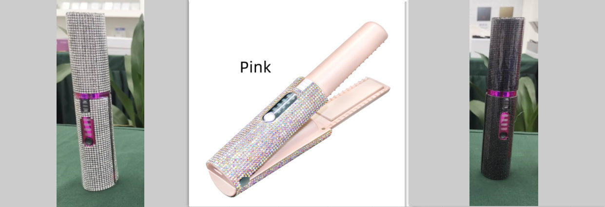 2-in-1 Hair Straightening Brush – Electric Straightener & Curler